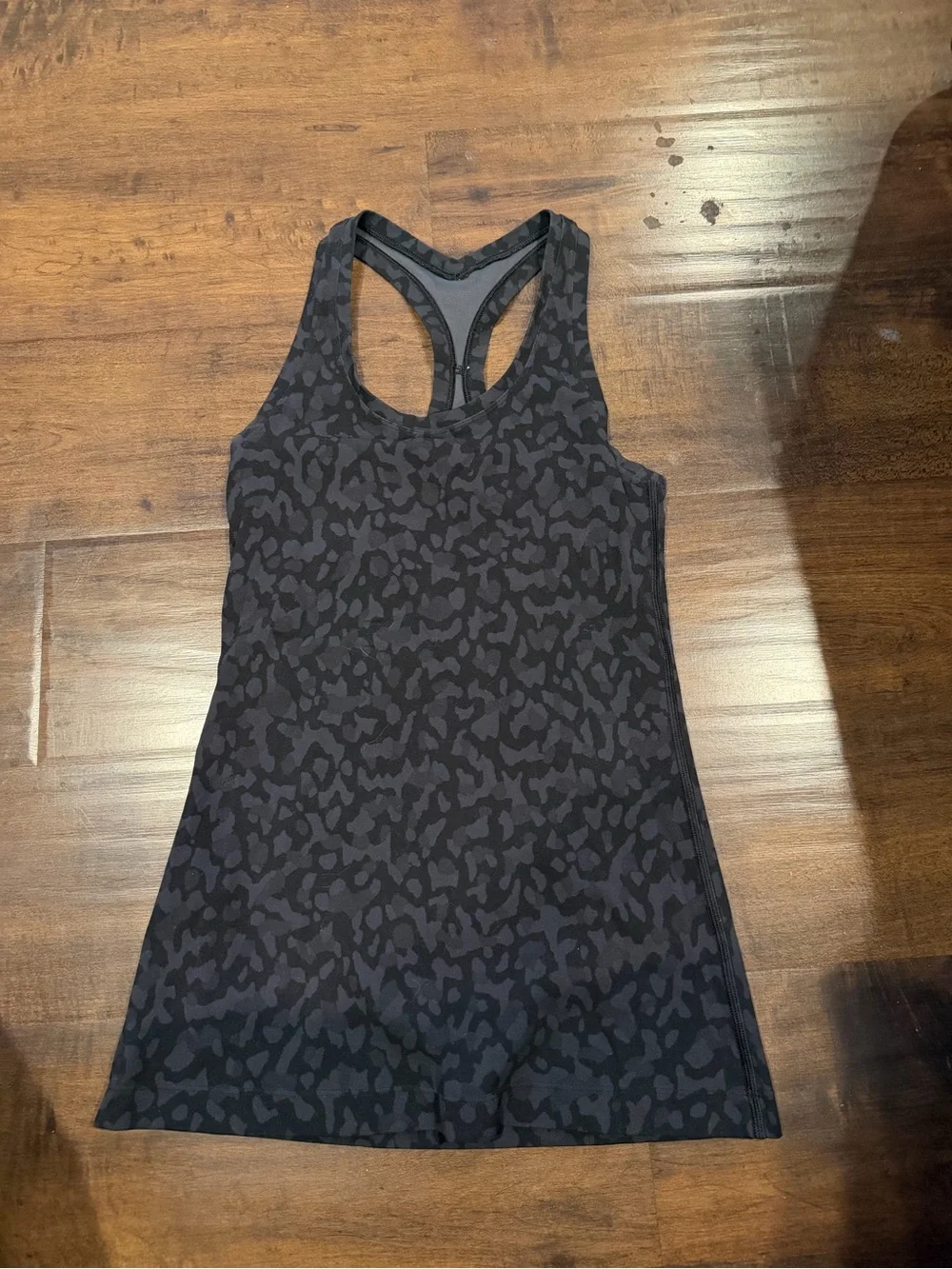 lululemon athletica Black “cheetah” Printed Racerback Tank